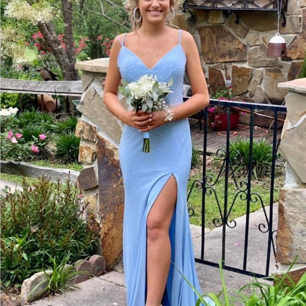 Baby blue dress
